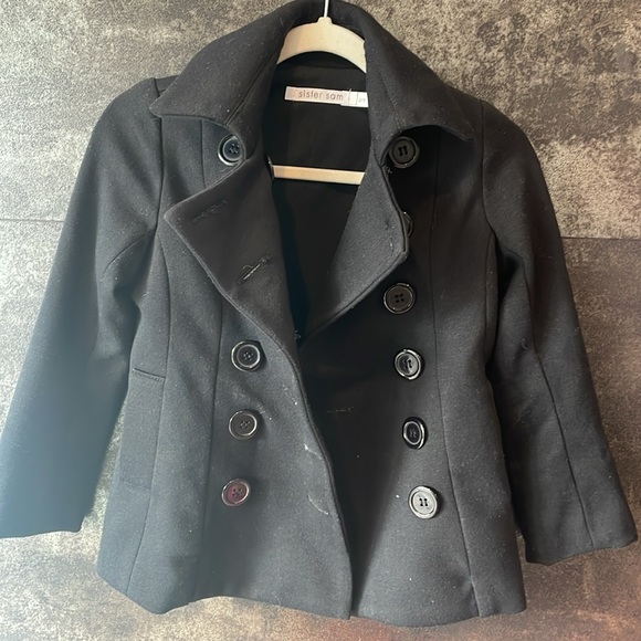 Sister Sam Toddler Girl Pea Coat size 2T/3T Black - Picture 9 of 9